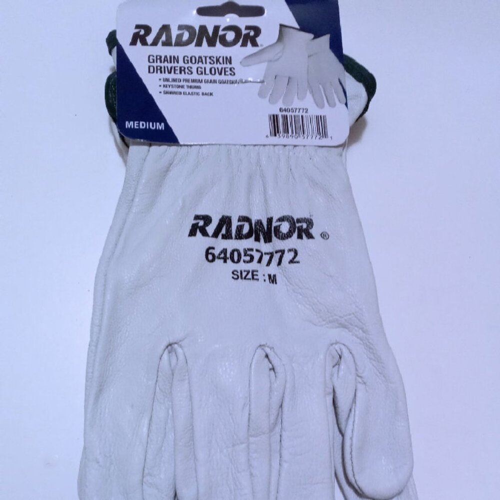 RADNOR GRAIN GOATSKIN DRIVERS GLOVES #64057772 SIZE MED
